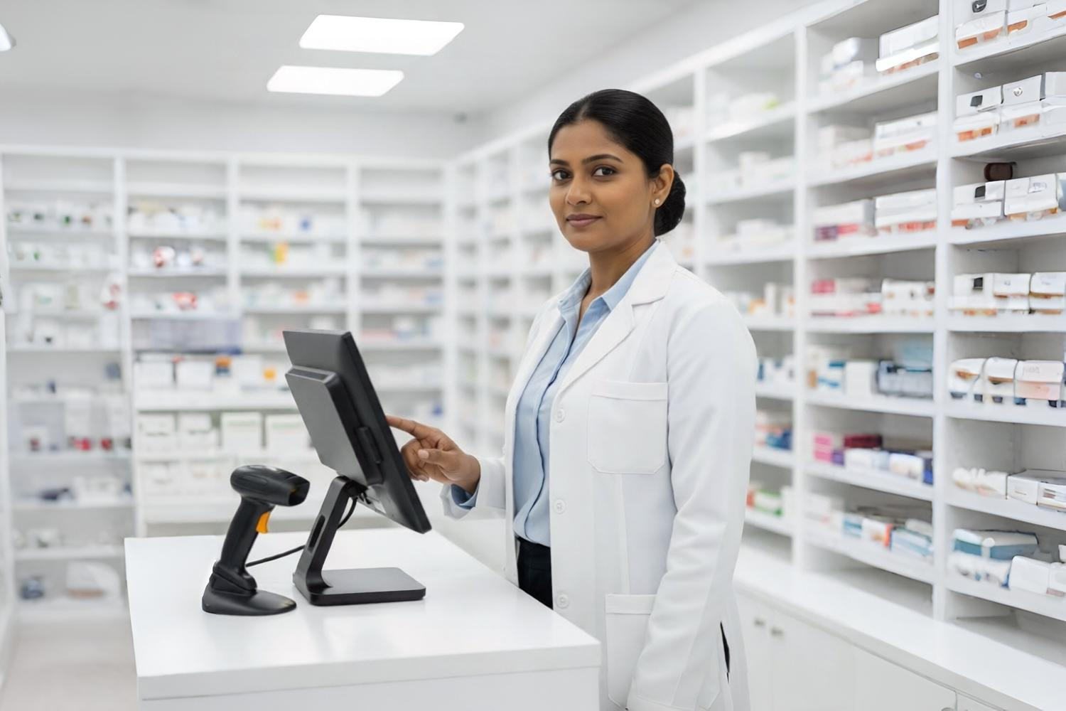 Flowleep POS system in a pharmacy or medical store